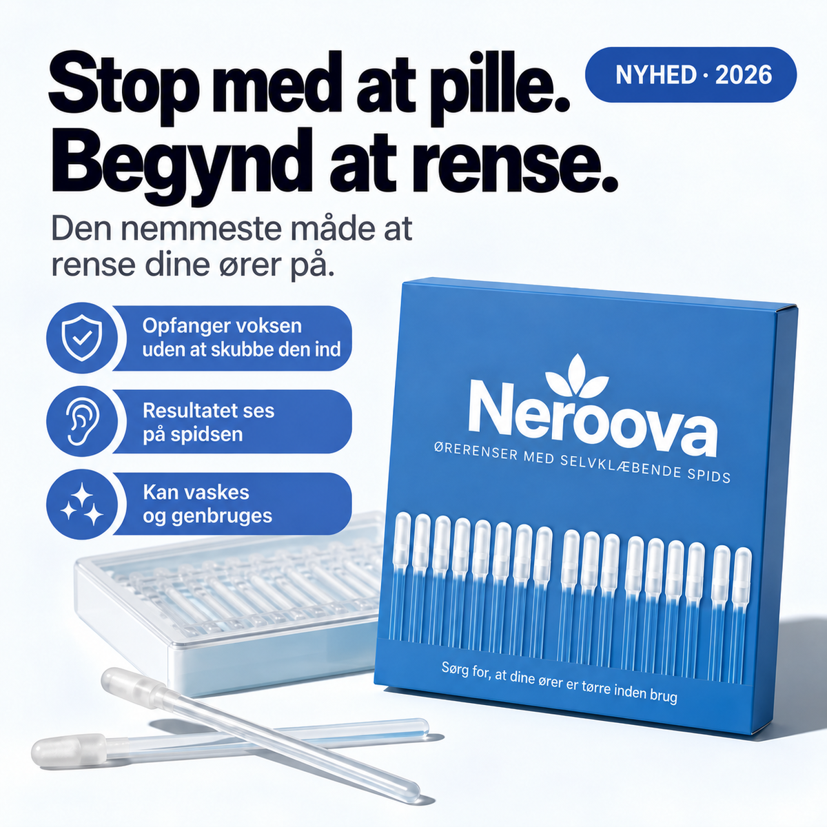 Neroova™ - Den selvklæbende ørepind